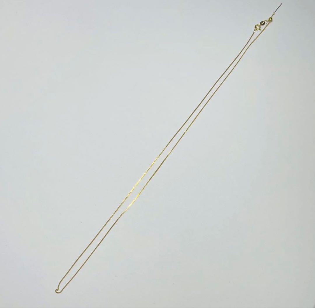 K18YG 調節自由 45cmピンチェーン 18金ネックレス　刻印 スライド式