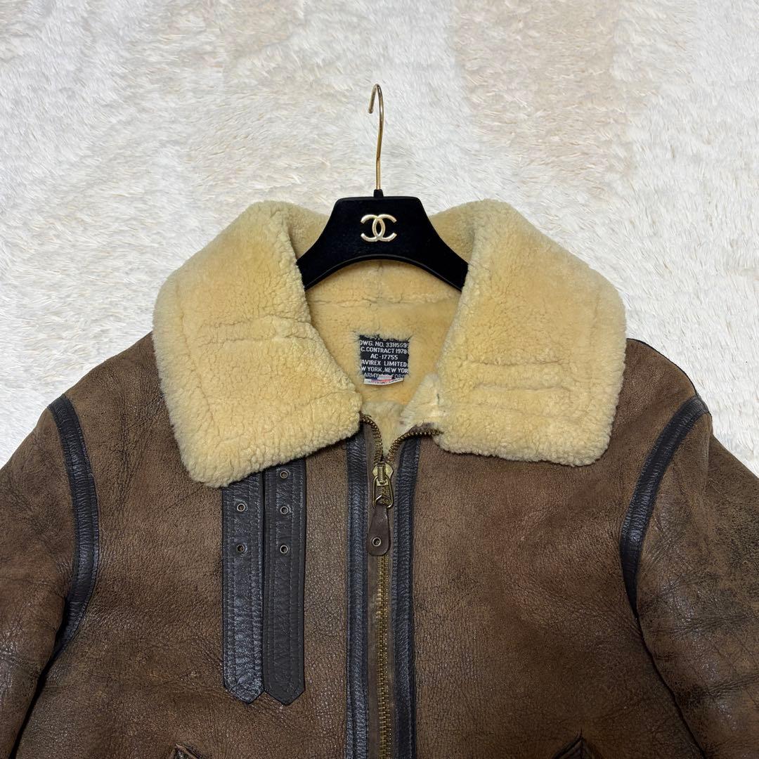 定価23.7万✨AVIREX B-3ムートンフライトジャケット USA製 40