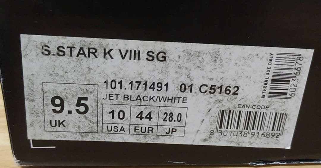 DIADORA SPEED STAR K Vlllテニスシューズ 黒白 新品