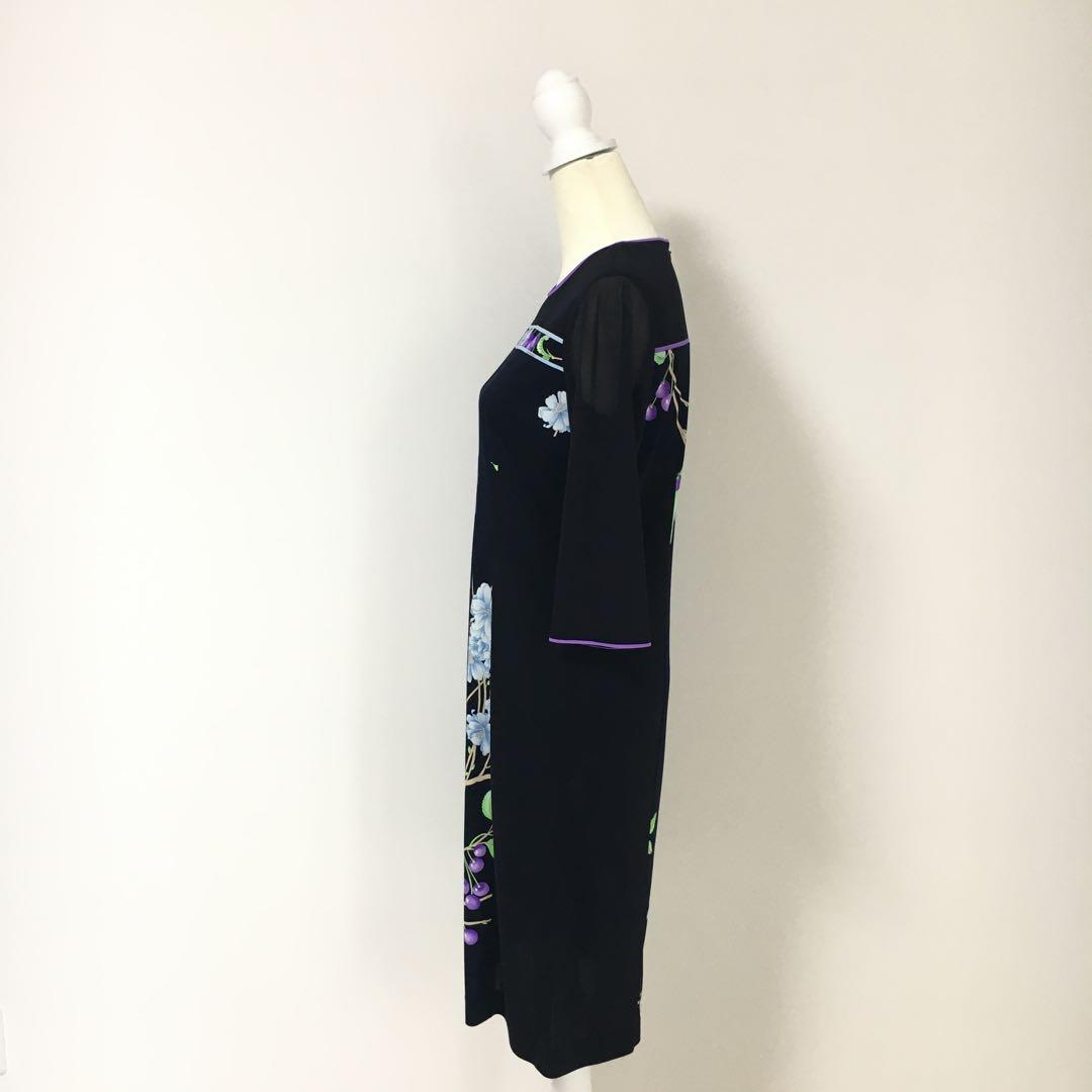 近年美品　LEONARD レオナール　カンカン　ストレッチ　ワンピース　40