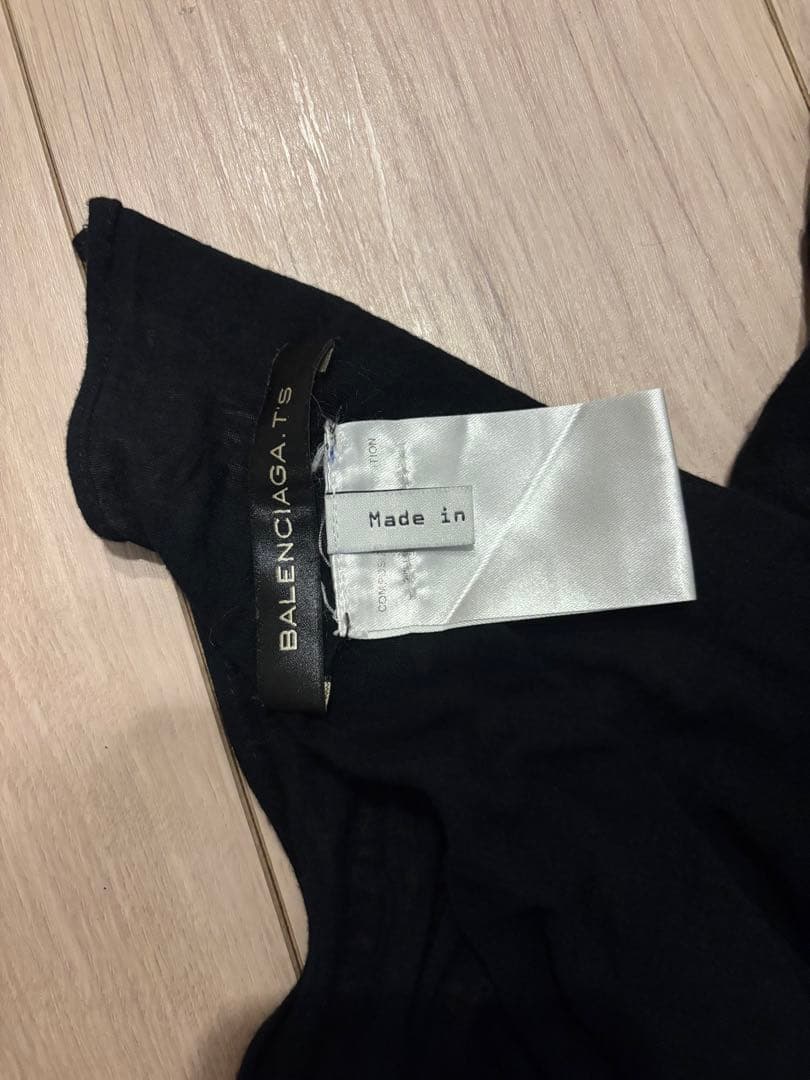 Levi BALENCIAGA 大判ブラックストールマフラー