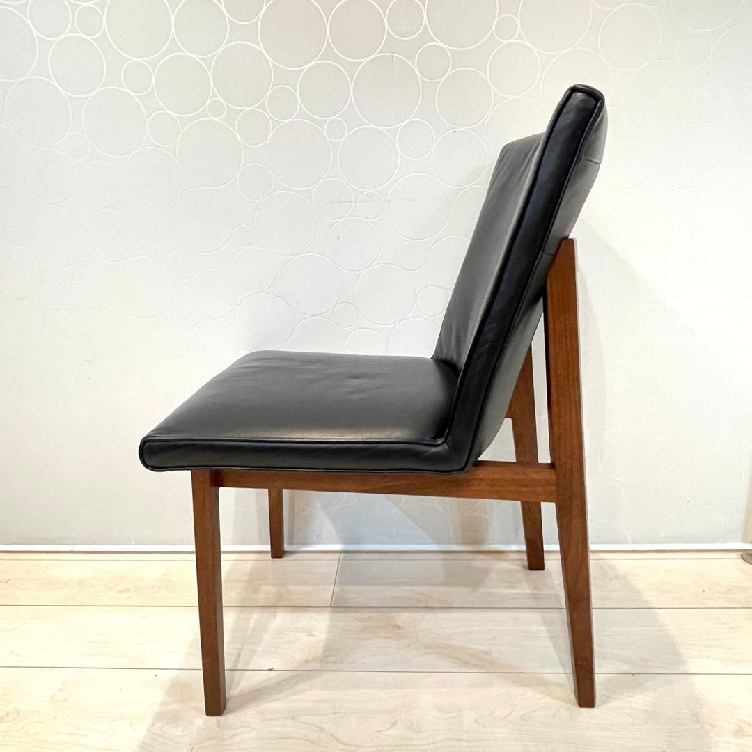 【美品】ACTUS リレート ダイニングチェアC 本革 天然木 北欧 モダン ①