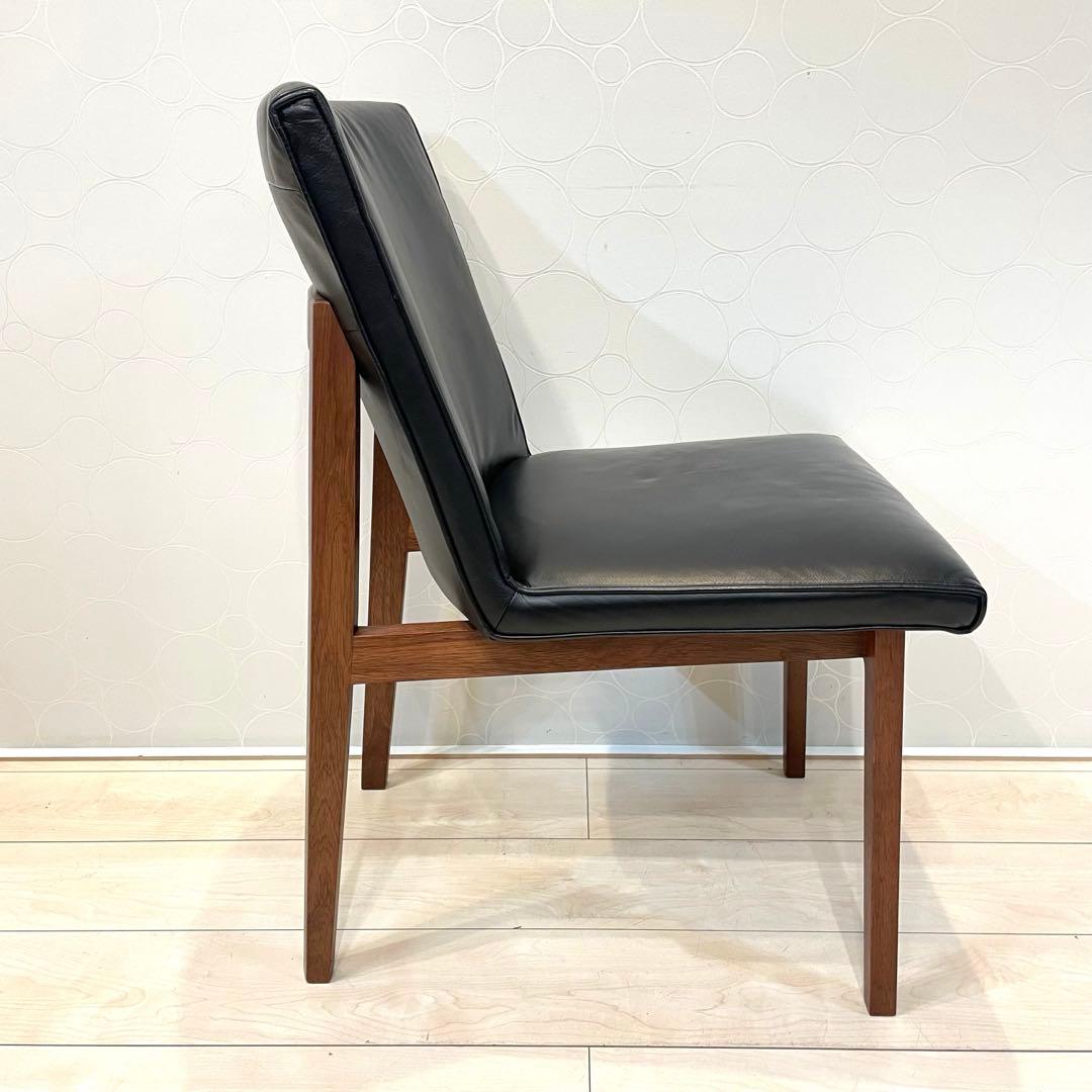 【美品】ACTUS リレート ダイニングチェアC 本革 天然木 北欧 モダン ①