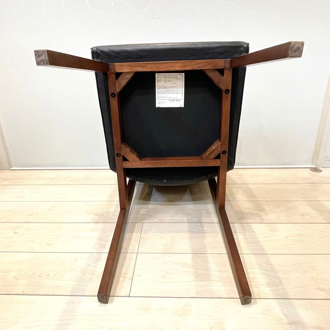 【美品】ACTUS リレート ダイニングチェアC 本革 天然木 北欧 モダン ①