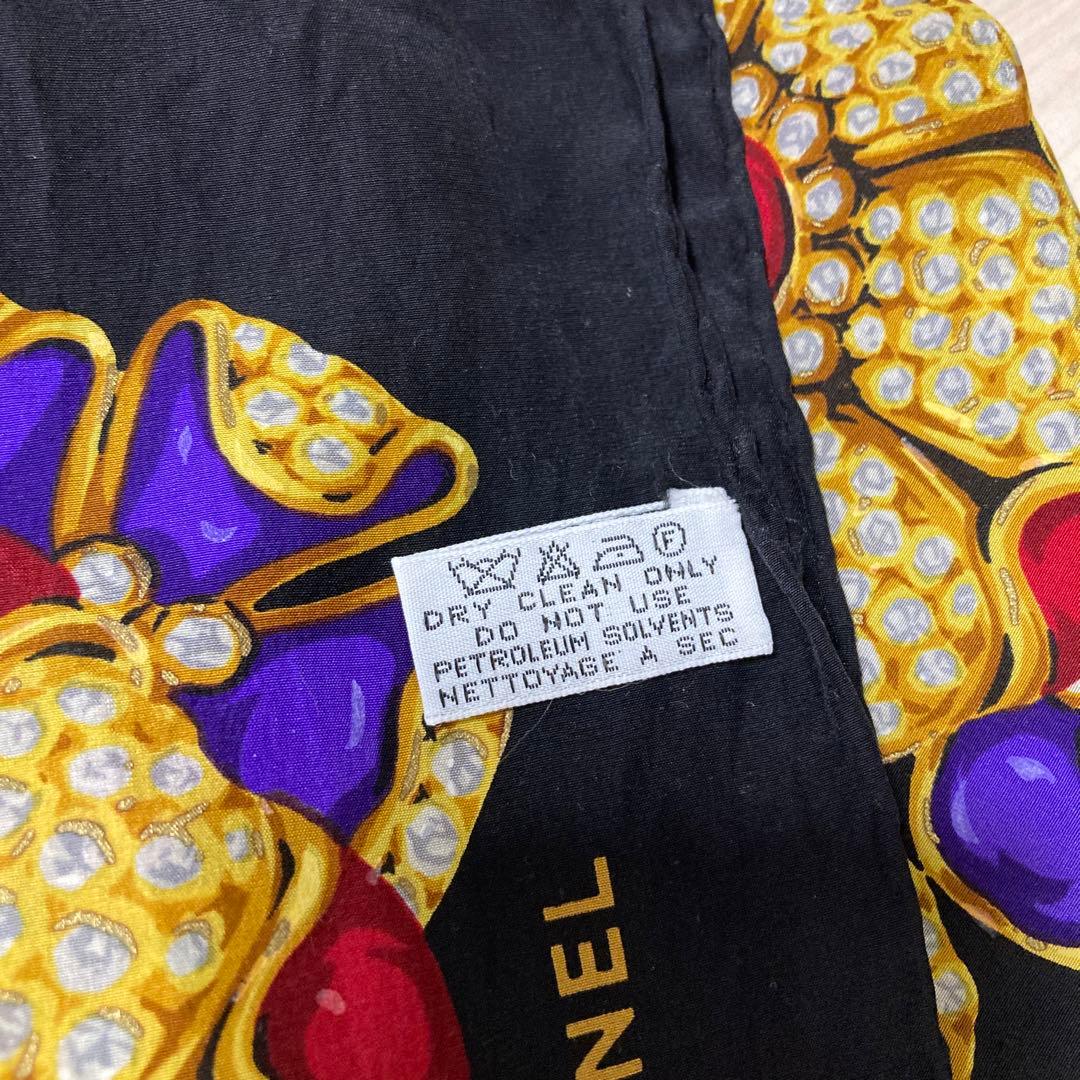 CHANEL シャネル　シルク　スカーフ　宝石柄　正規品