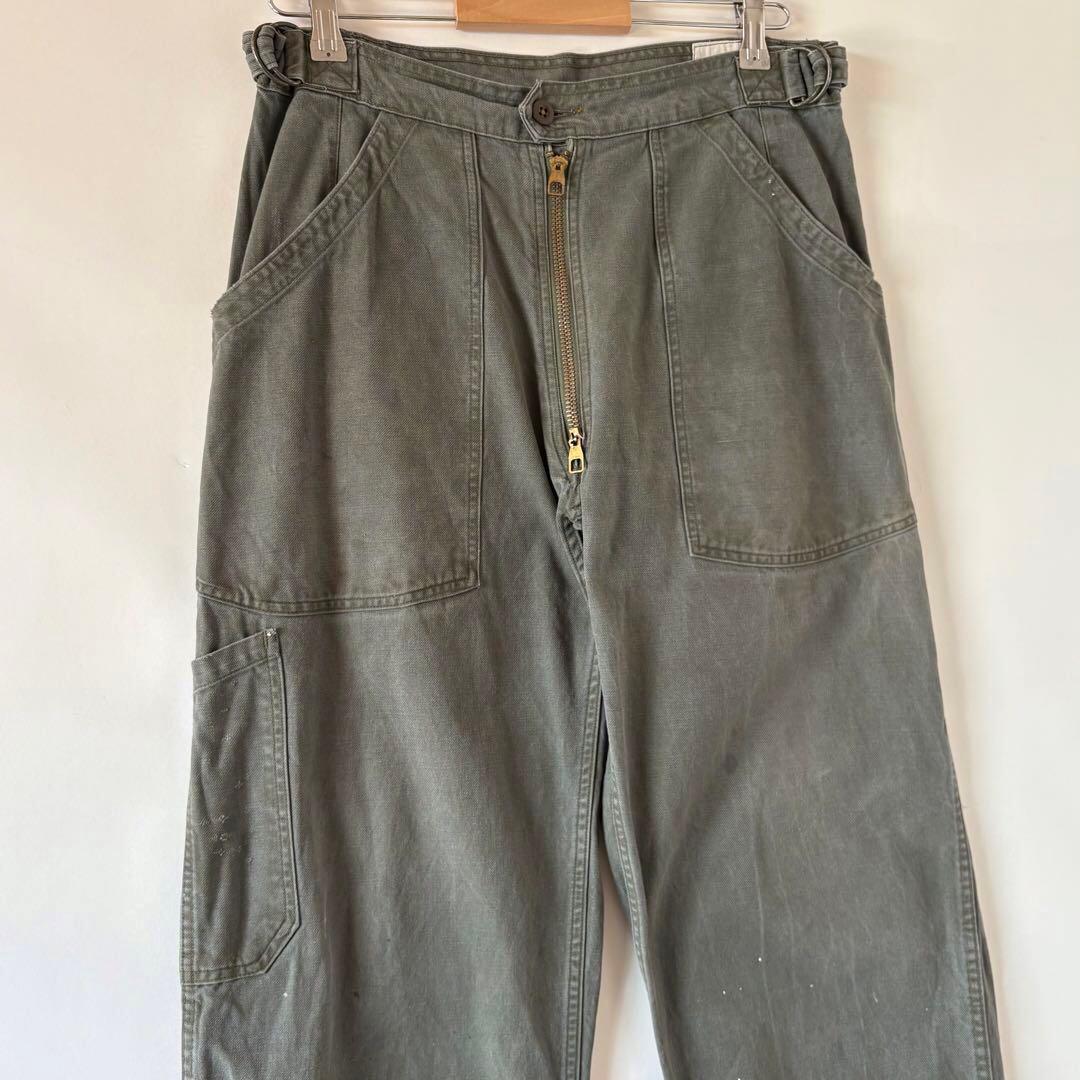 60s ヴィンテージ フランス軍 メカニックパンツ 古着 ミリタリー ユーロ