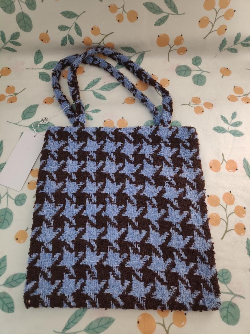 千鳥 ブルー スパンコール トートバッグ