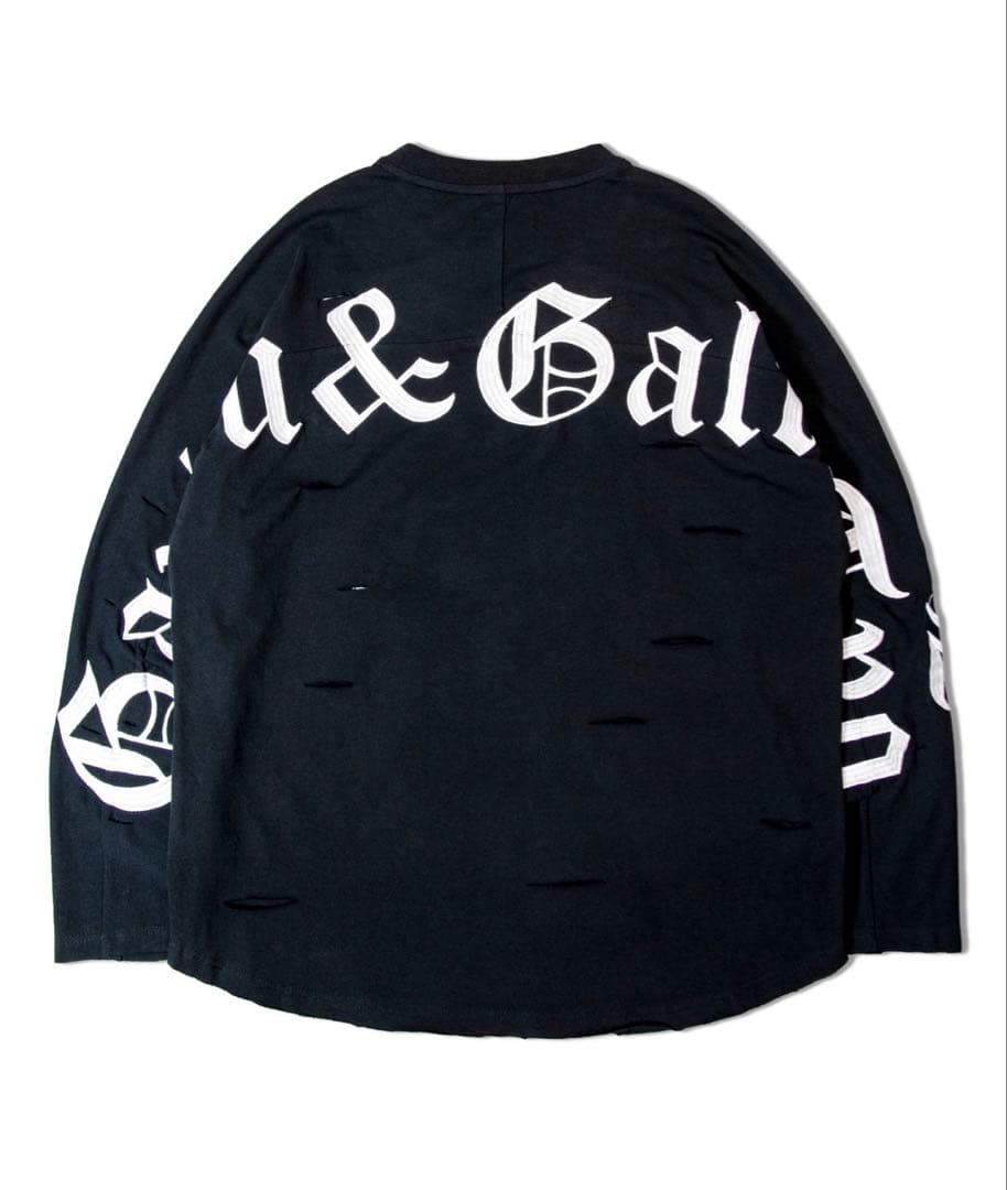 【新品未開封】GAxGALFY ぼろぼろ刺繍 ロンT ブラック 大型犬 XL