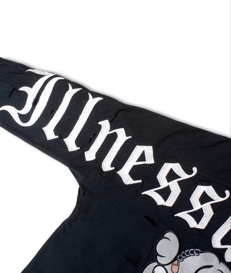 【新品未開封】GAxGALFY ぼろぼろ刺繍 ロンT ブラック 大型犬 XL