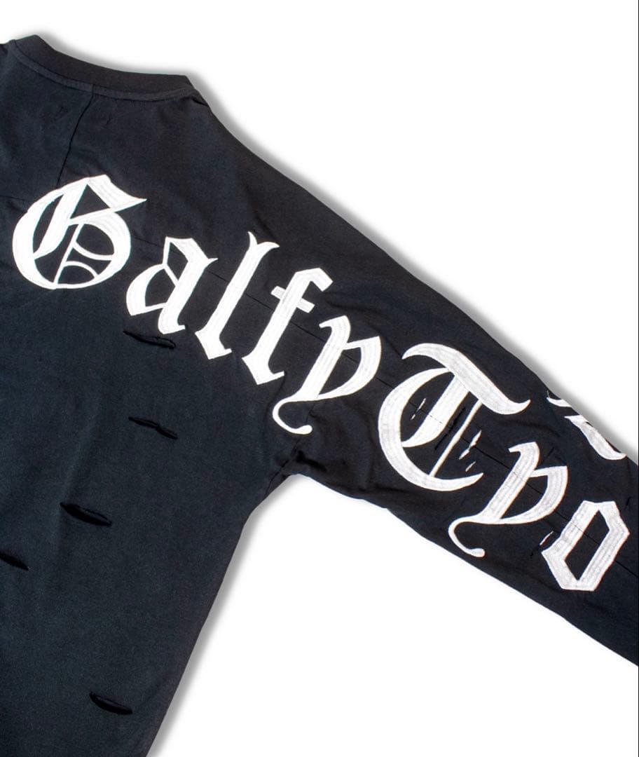 【新品未開封】GAxGALFY ぼろぼろ刺繍 ロンT ブラック 大型犬 XL