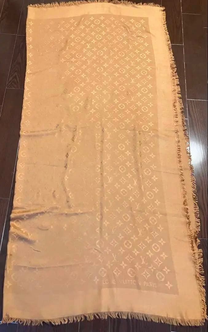 美品❣️Louis Vuitton ブラウン モノグラム大判ストール
