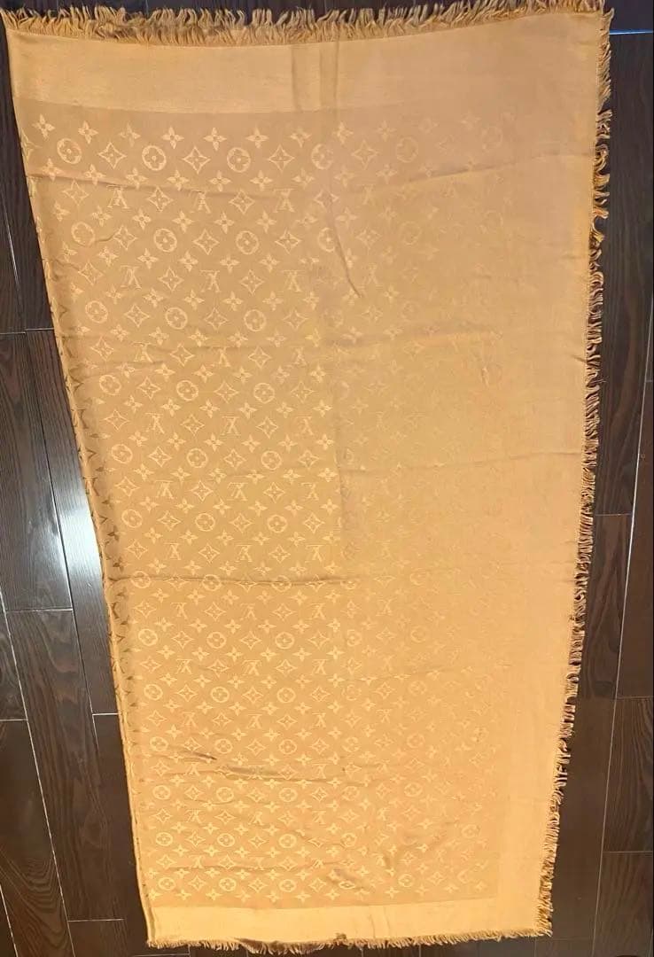 美品❣️Louis Vuitton ブラウン モノグラム大判ストール