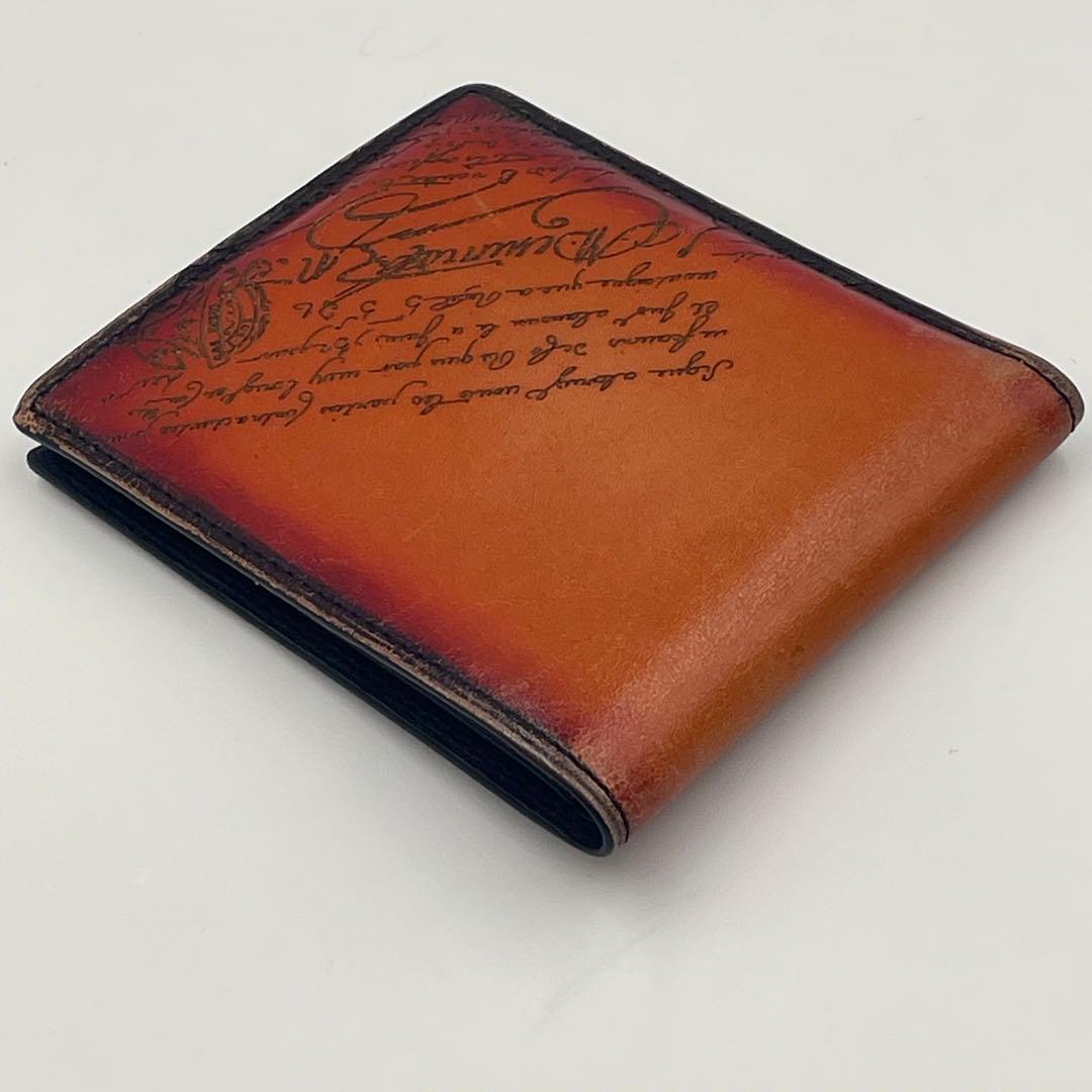 【美品•現行ロゴ】ベルルッティ カリグラフィー 折り財布 コンパクトウォレット