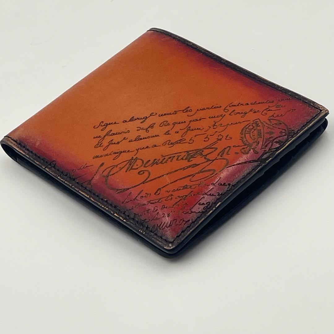 【美品•現行ロゴ】ベルルッティ カリグラフィー 折り財布 コンパクトウォレット