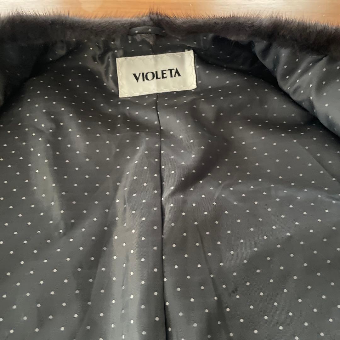 VIOLETA ダークブラウン ファーベスト