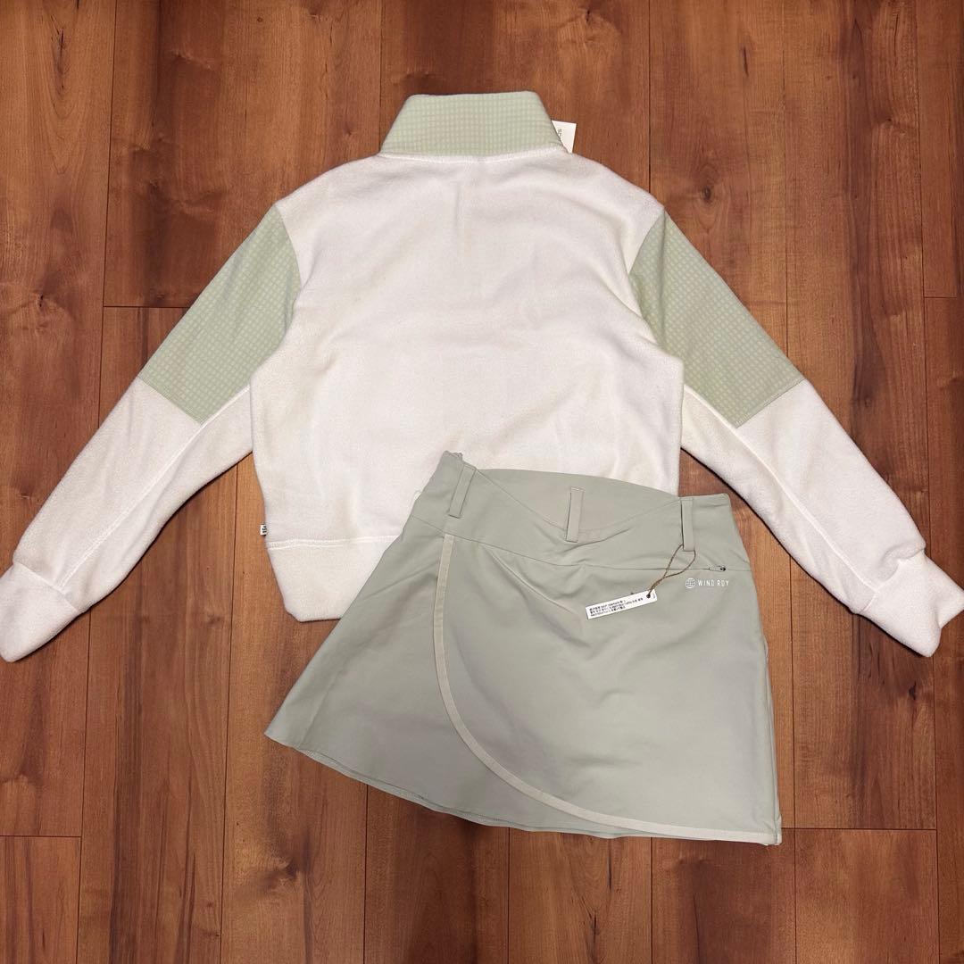 フリース　裏起毛　ショート丈　防風　フレアスカート　セットアップ　秋冬　可愛い