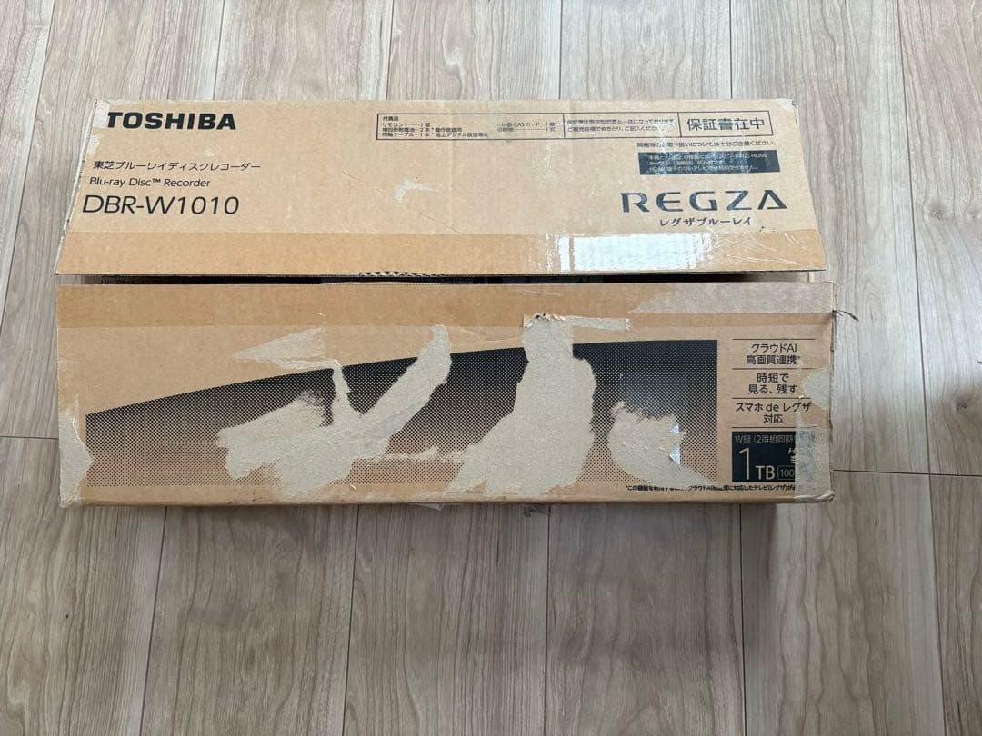 美品【東芝】 REGZA ブルーレイディスクレコーダー DBR-W1010