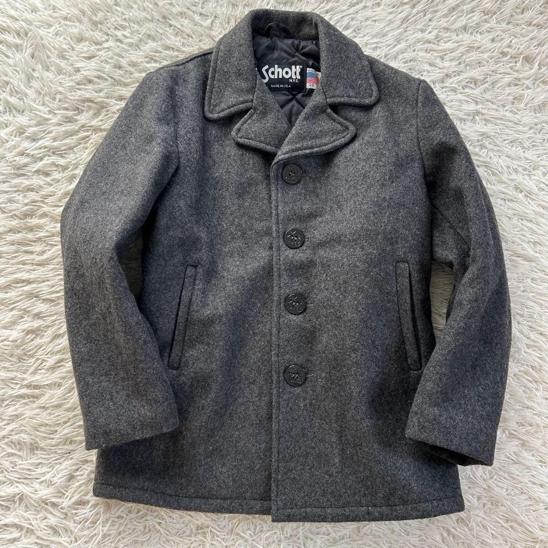美品　Schott ショット ピーコート キルティング　USA製 サイズ38