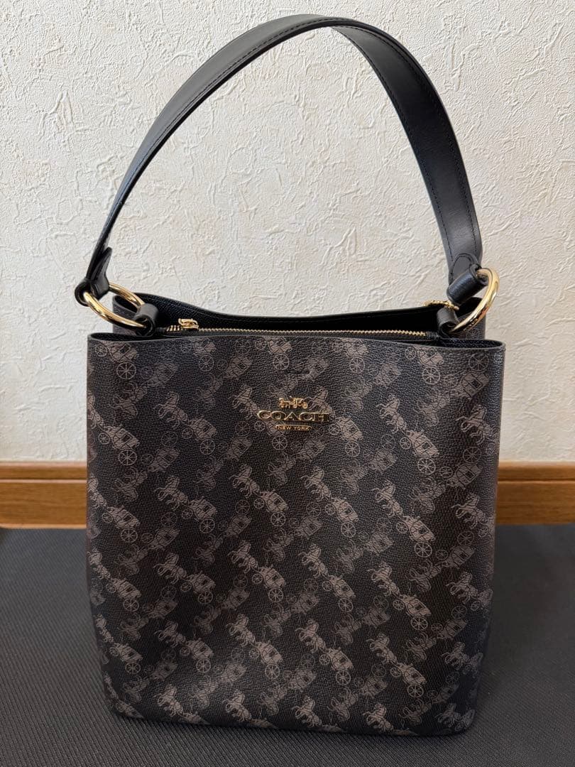 【COACH】タウンバケット ホース＆キャリッジ 2WAY トート ショルダー