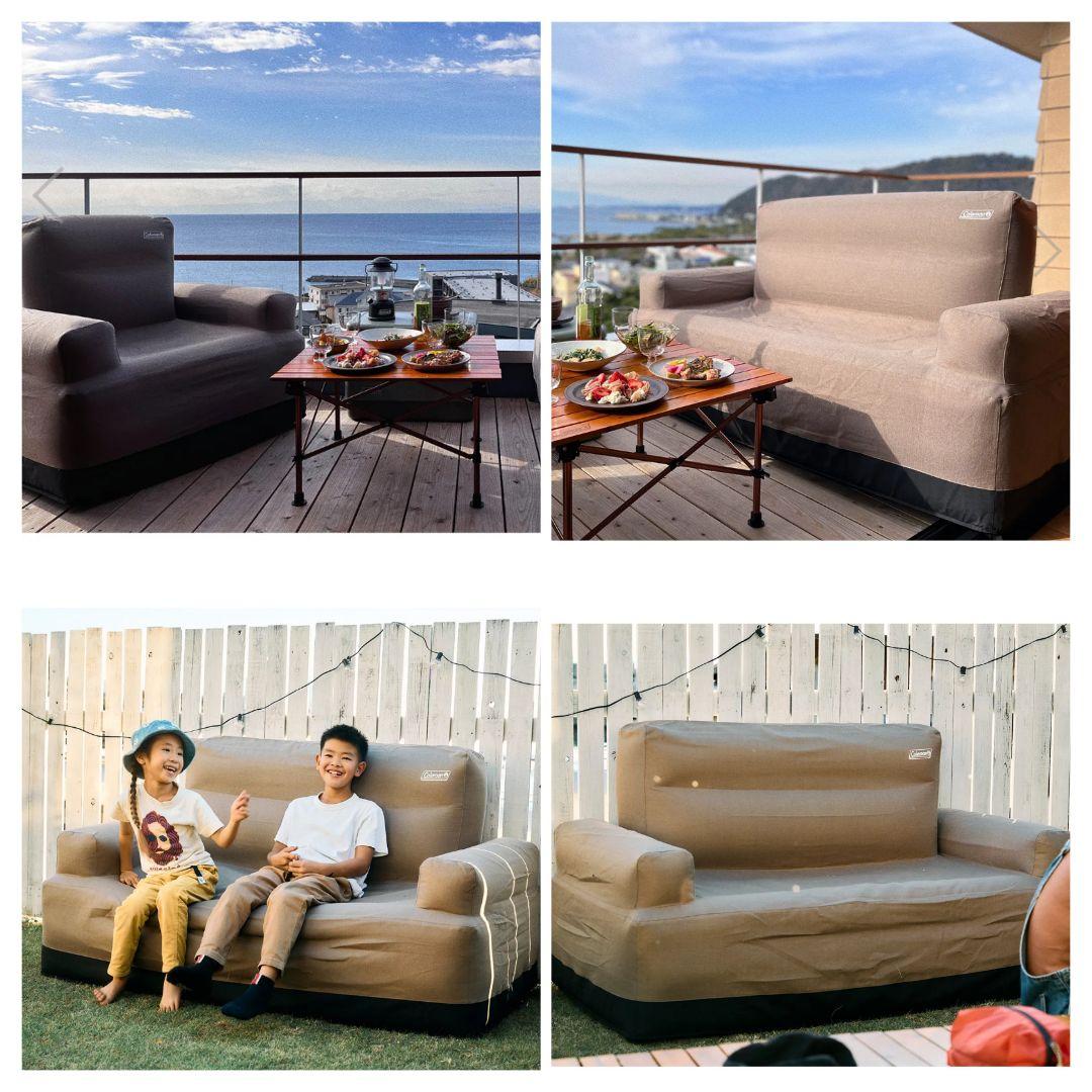 コールマン(Coleman) ソファ エアカウチ(グレージュ) ダブル