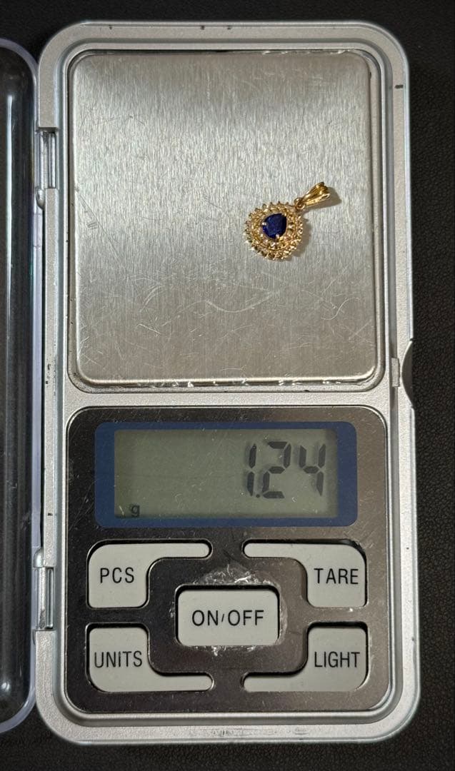 【K18】サファイア0.19ct ゴールド ネックレス トップ 約1.24g