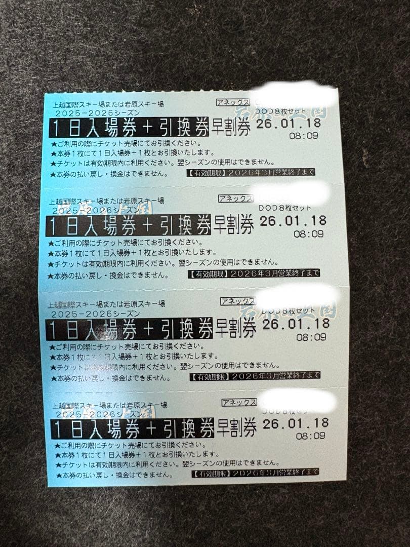 上越国際スキー場　1日リフト券