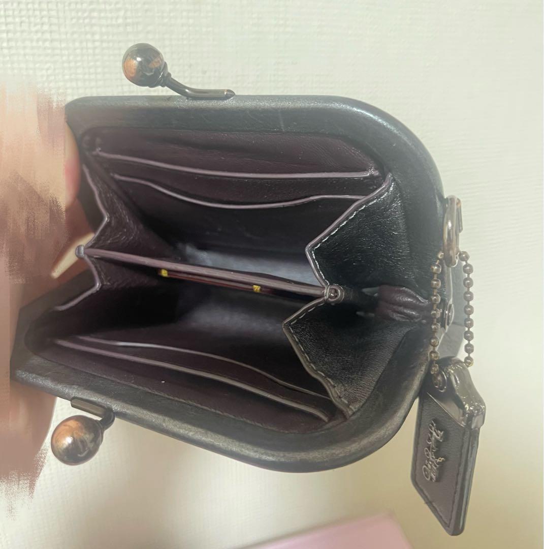 【希少】コーチ パース キスロック 水原希子 スターリべット シルバー