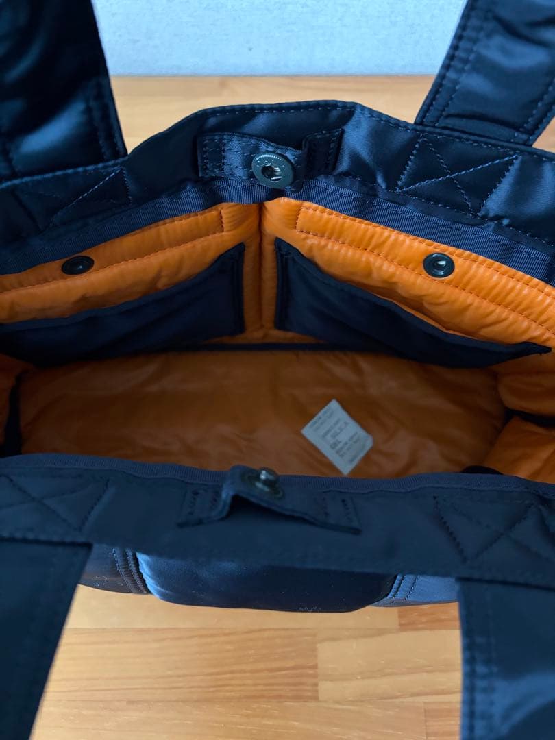 PORTER / TANKER トートバッグ　ネイビー　オレンジ保存袋付き