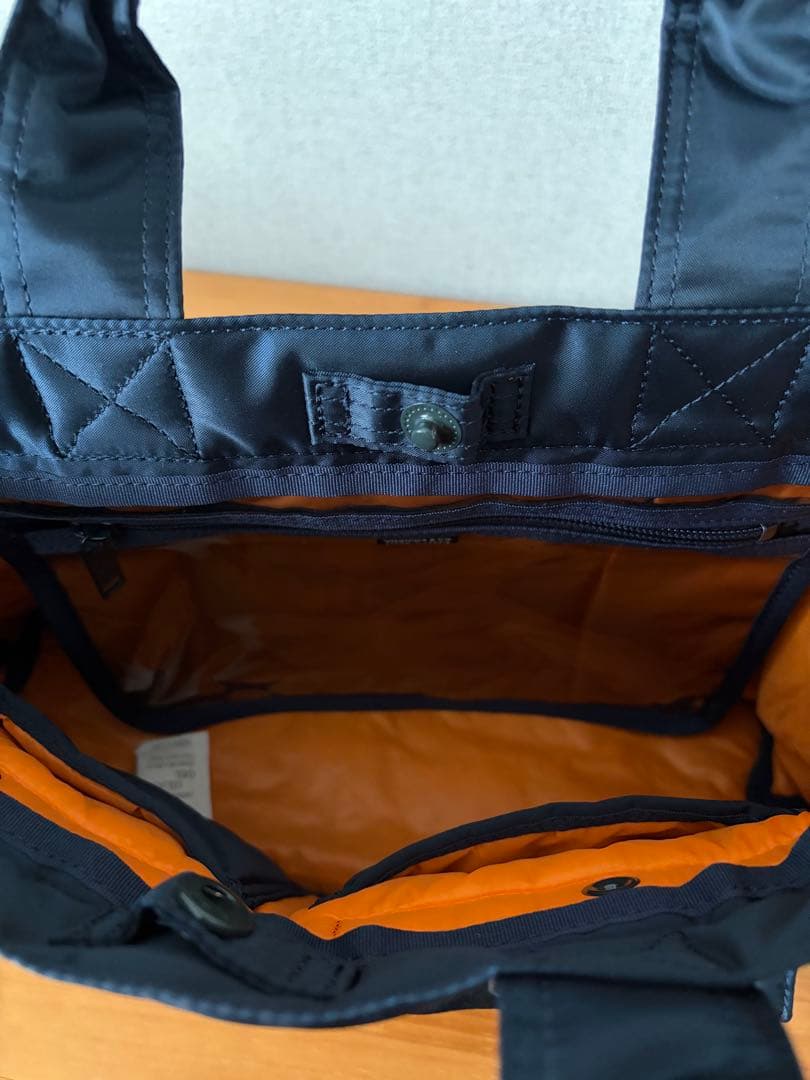 PORTER / TANKER トートバッグ　ネイビー　オレンジ保存袋付き
