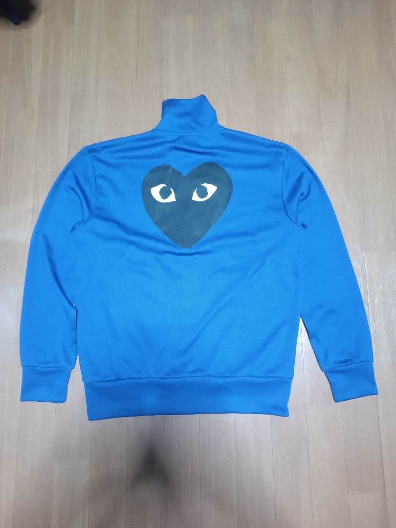 青色ハート刺繍スウェットジャケット