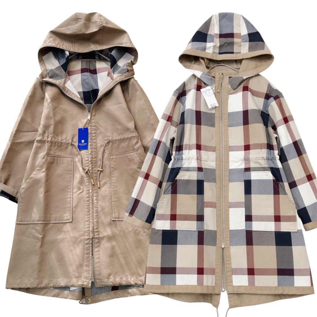 タグ付・高級✨ブルーレーベルクリストブリッジ ノバチェック リバーシブルコート