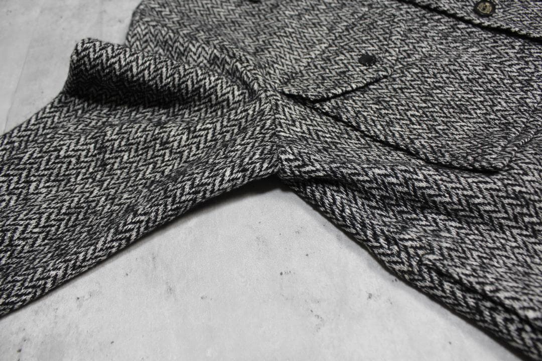 美品 ルシアンペラフィネ 刺繍入 CPO シャツジャケット 灰 S 七分袖 レア