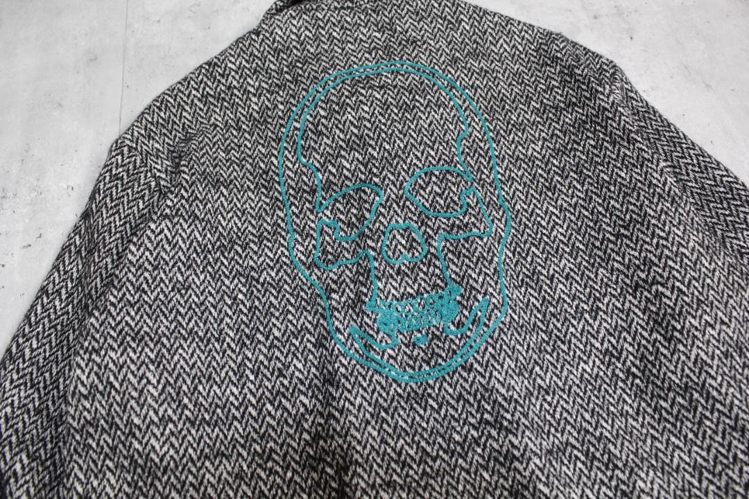 美品 ルシアンペラフィネ 刺繍入 CPO シャツジャケット 灰 S 七分袖 レア