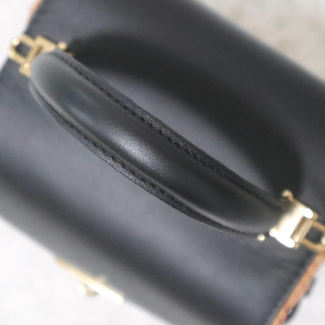 ヴィオラドーロ スプリットラタン ターンロック付き 2WAYトップハンドルバッグ