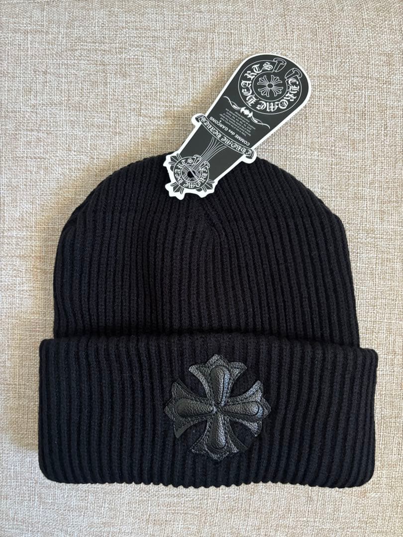 【1時間限定値下げ】Chrome Hearts クロムハーツ　黒ニット帽