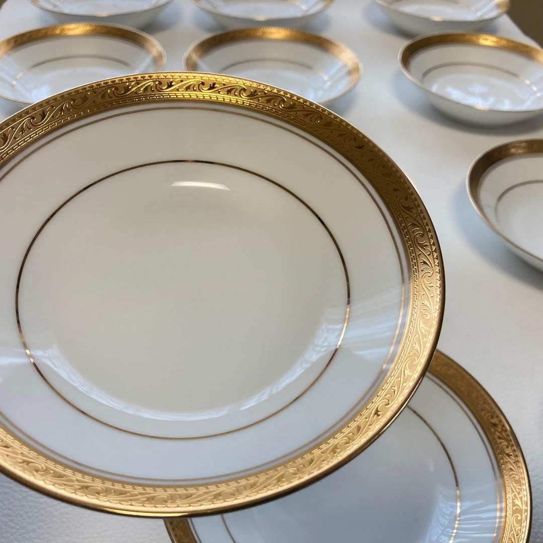 ノリタケ レジェンダリー クレストウッド ゴールド 金彩 13枚 レトロ
