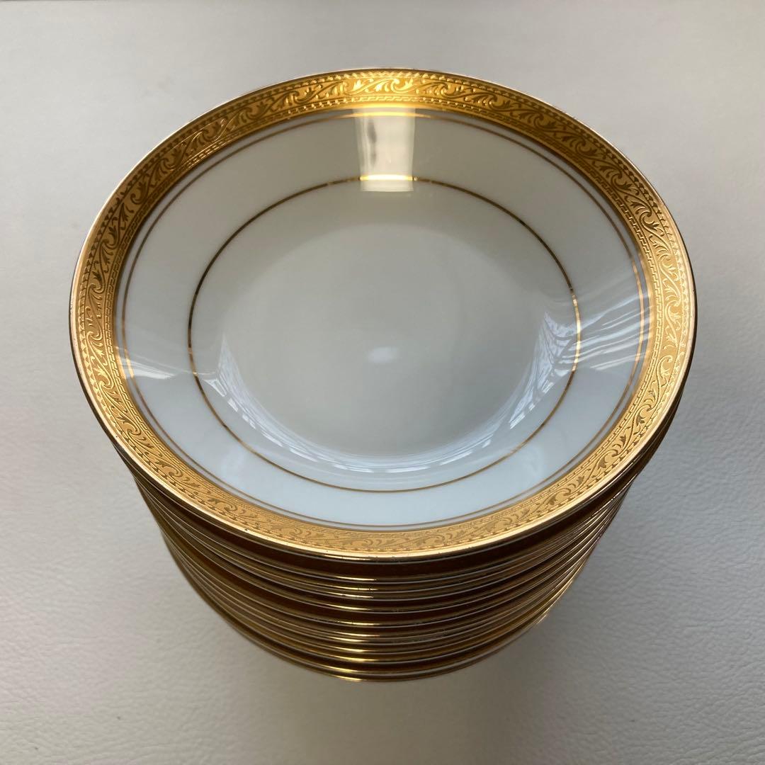 ノリタケ レジェンダリー クレストウッド ゴールド 金彩 13枚 レトロ