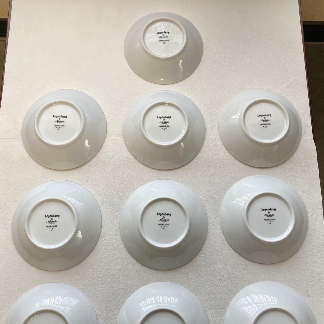 ノリタケ レジェンダリー クレストウッド ゴールド 金彩 13枚 レトロ