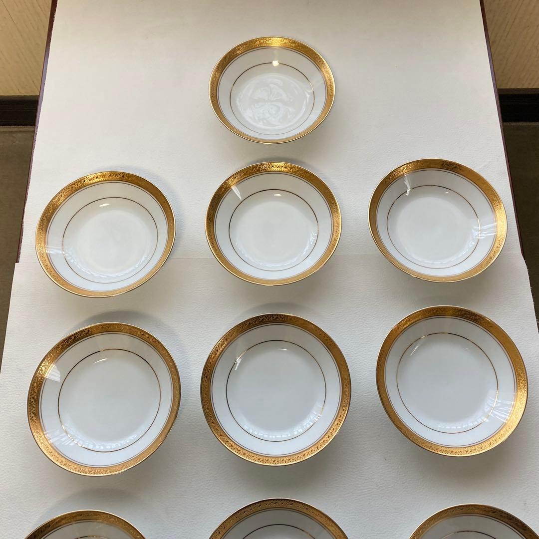 ノリタケ レジェンダリー クレストウッド ゴールド 金彩 13枚 レトロ