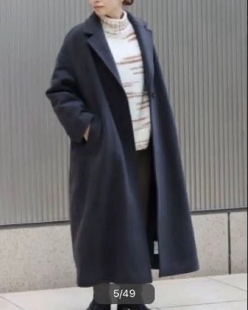 ジャーナルスタンダード グレー ロングコート S