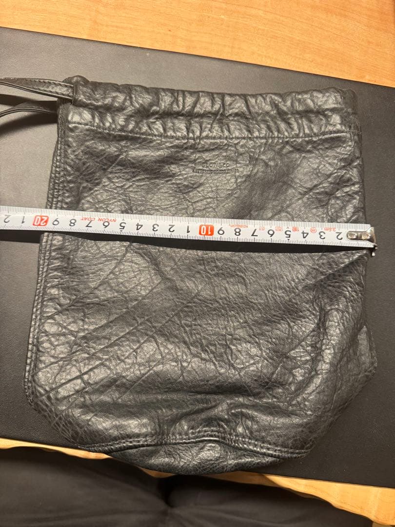 【はる】SLOW&CO ブラックレザー 巾着