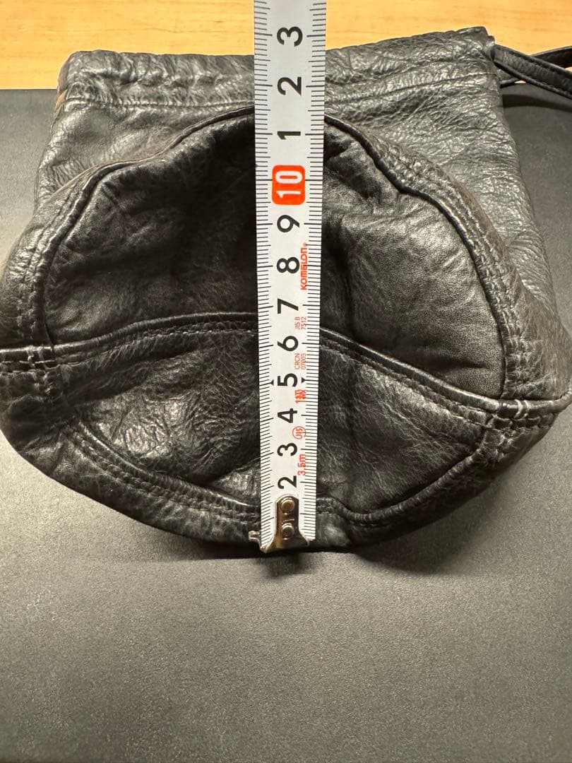 【はる】SLOW&CO ブラックレザー 巾着