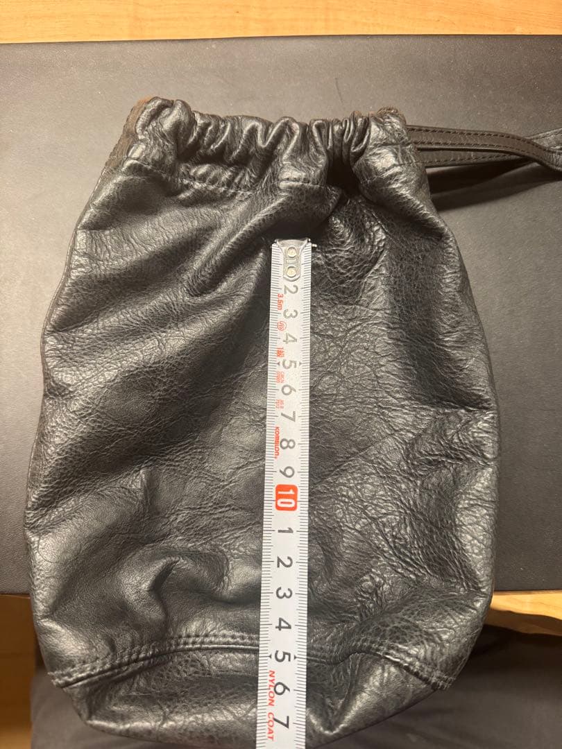 【はる】SLOW&CO ブラックレザー 巾着