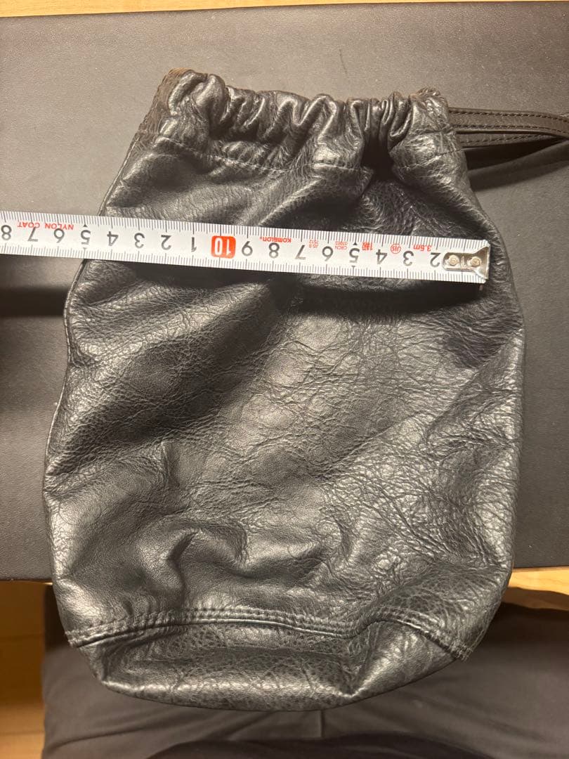 【はる】SLOW&CO ブラックレザー 巾着