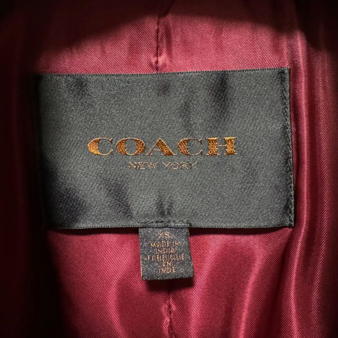 ミンチュエン【美品】コーチ　レザーショートトレンチコート