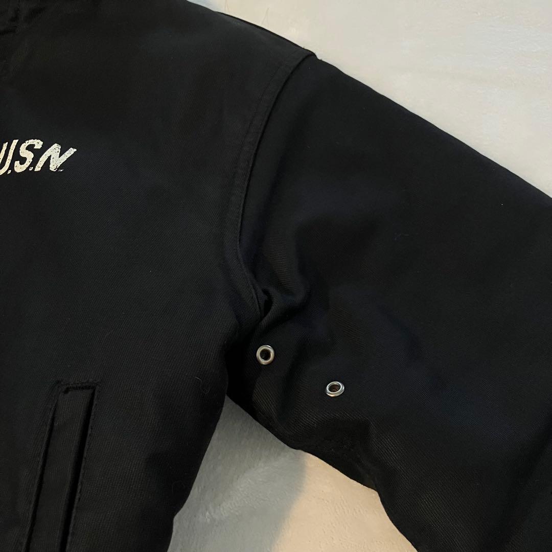 美品✨HOUSTON N-1 デッキジャケット U.S.N ミリタリー 黒
