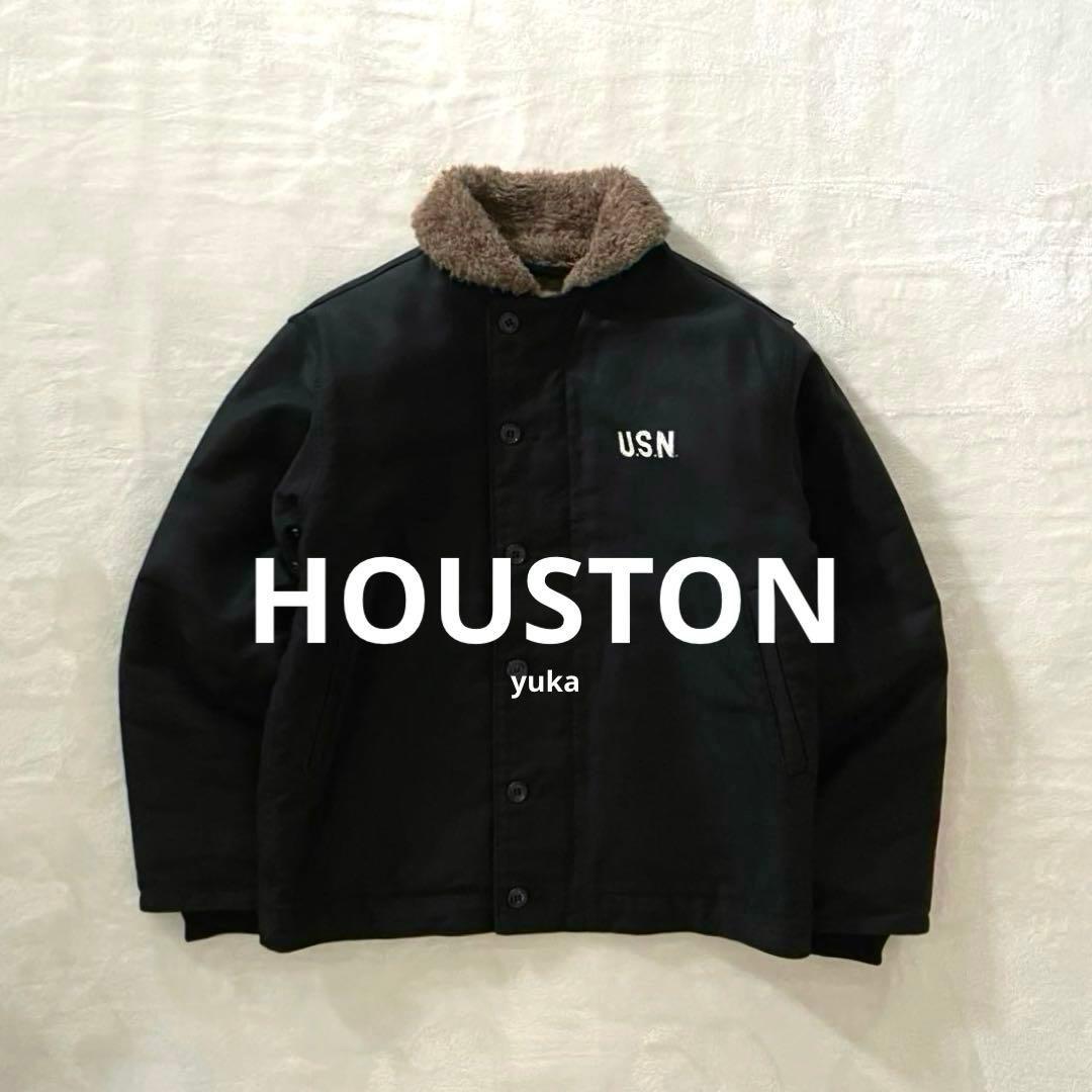 美品✨HOUSTON N-1 デッキジャケット U.S.N ミリタリー 黒