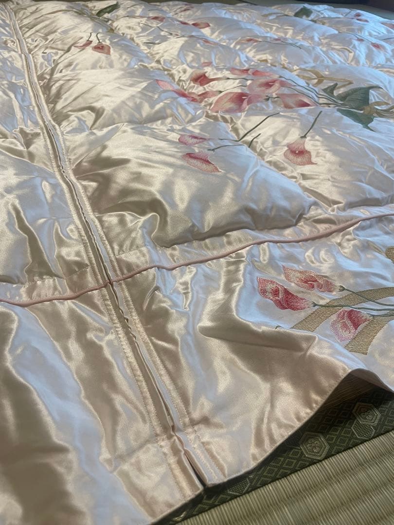 ダウン90% 丸八真綿　薄掛羽毛布団　3分割タイプ