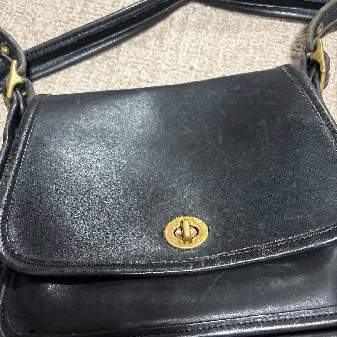 オールドコーチ COACH 9061 ショルダーバック 黒 レザー