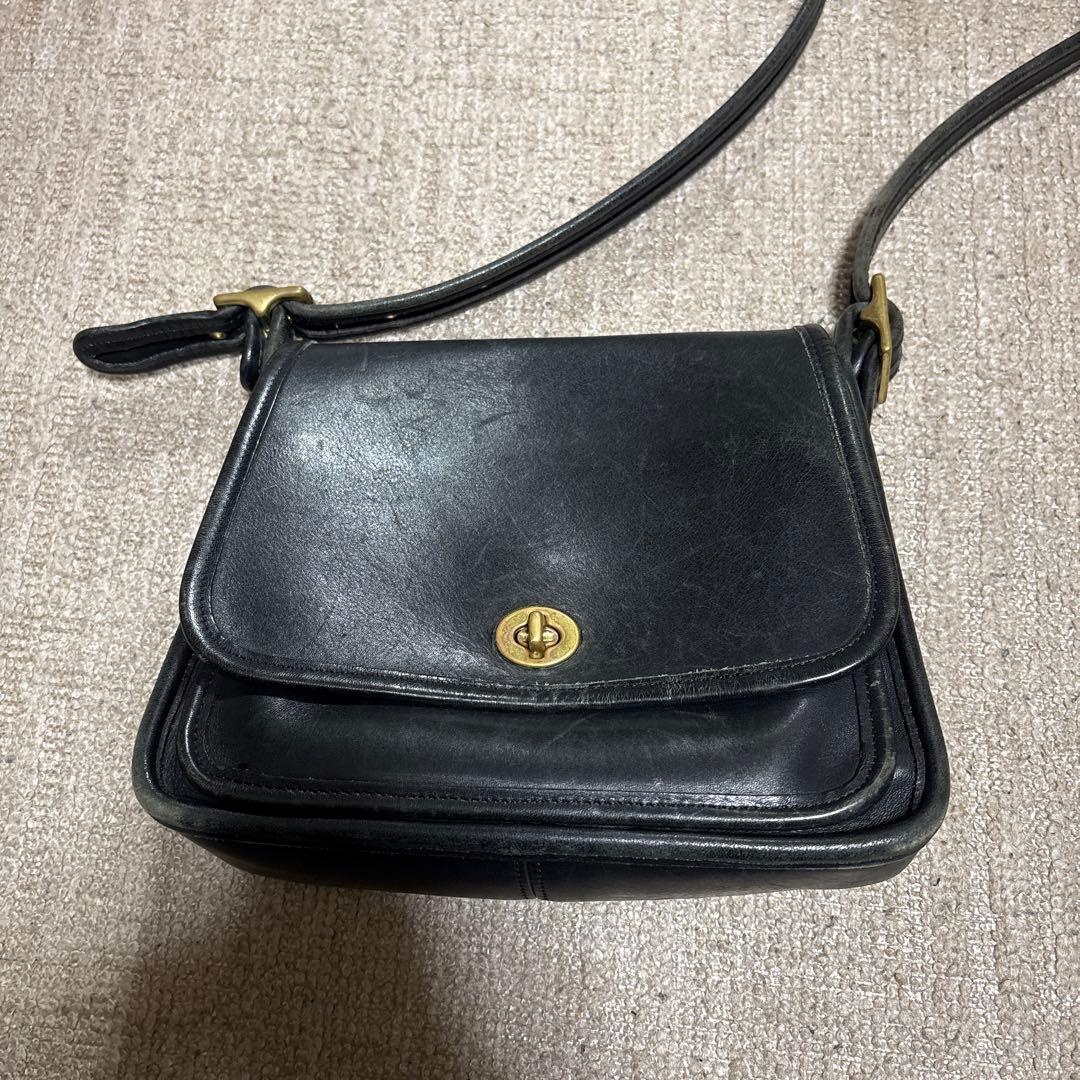 オールドコーチ COACH 9061 ショルダーバック 黒 レザー